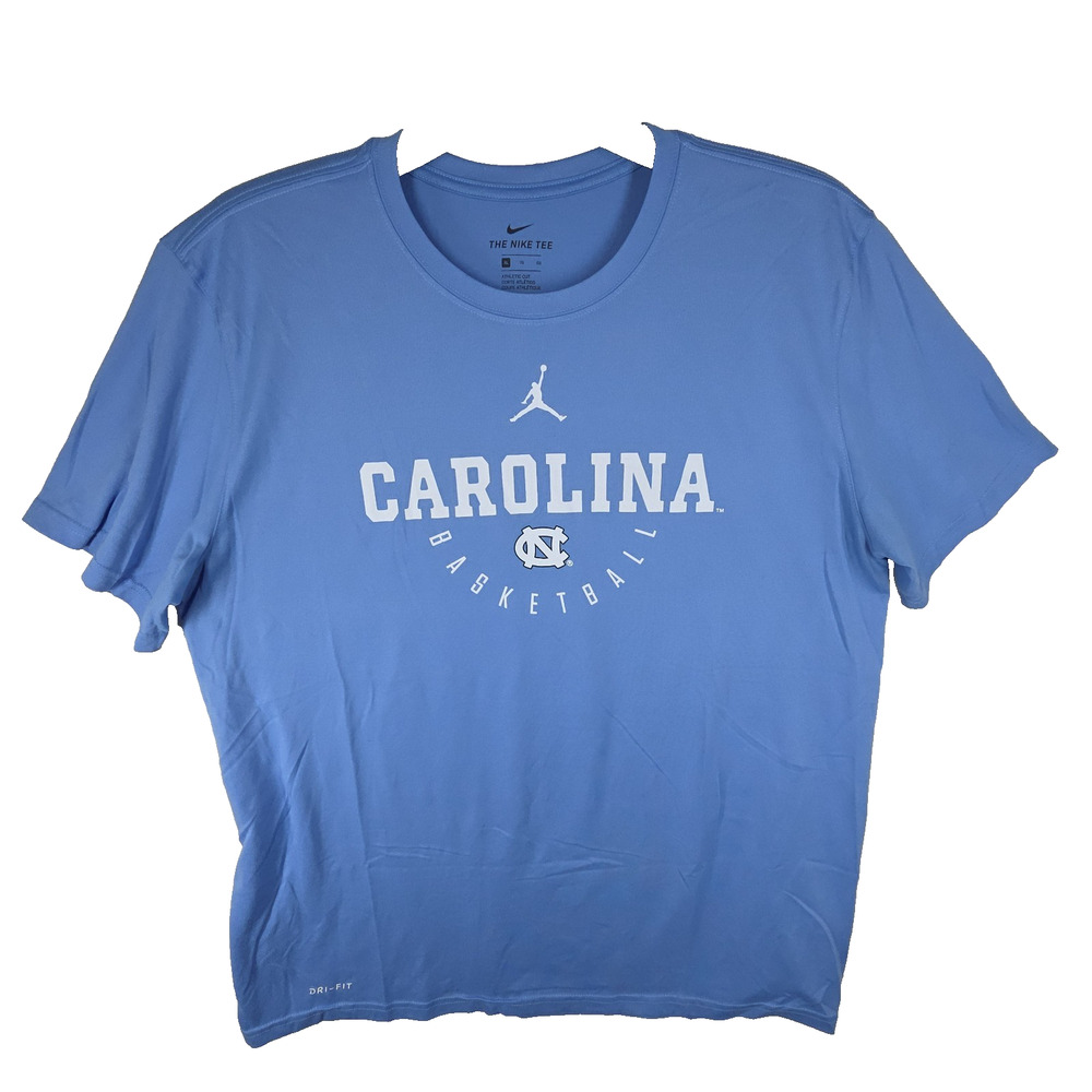 Nike Jordan Shirt Mens XL Blue Carolina Tar Heels Basketball NBA Tee Outdoor